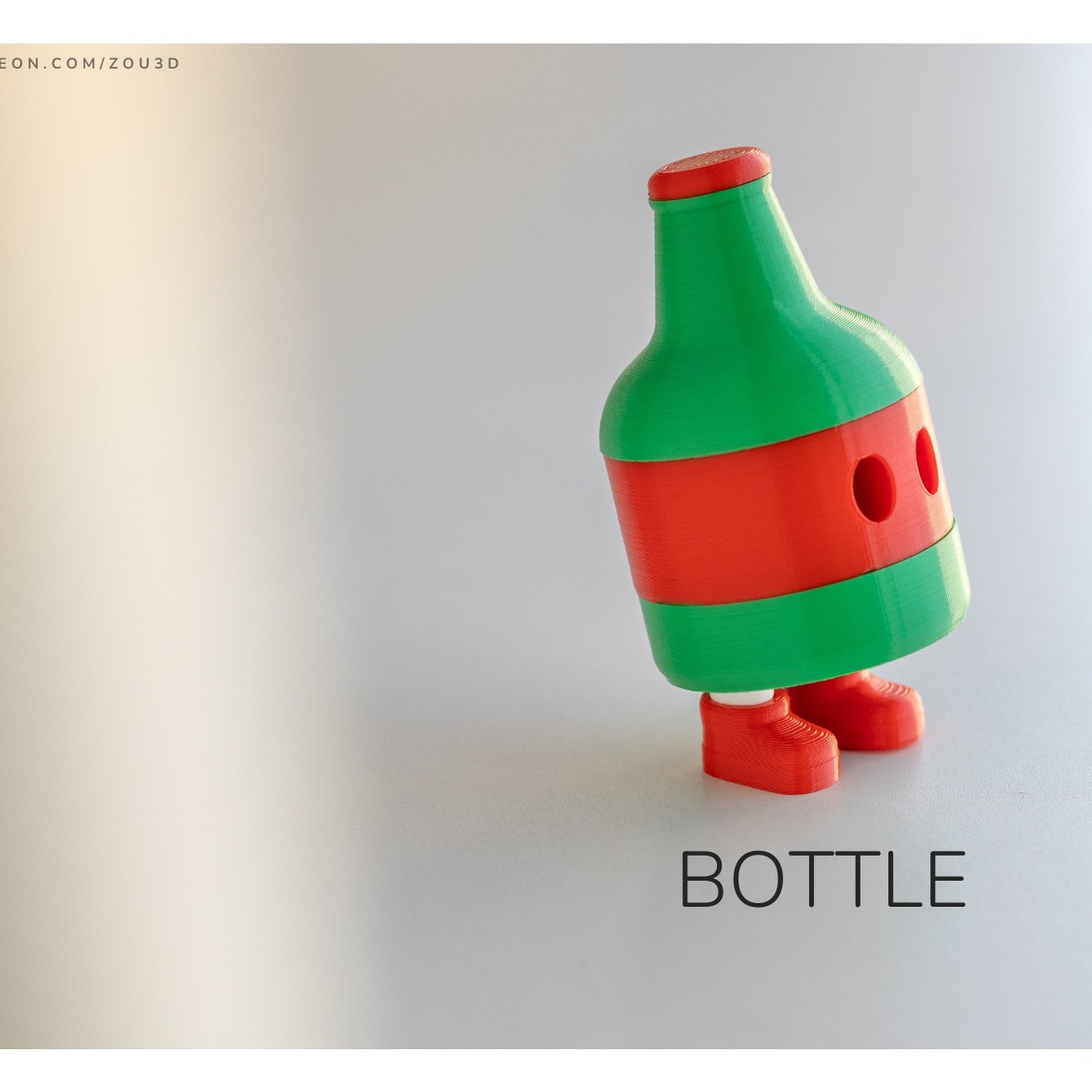 Zou Bottle 3D printed collectible by MUNORI
